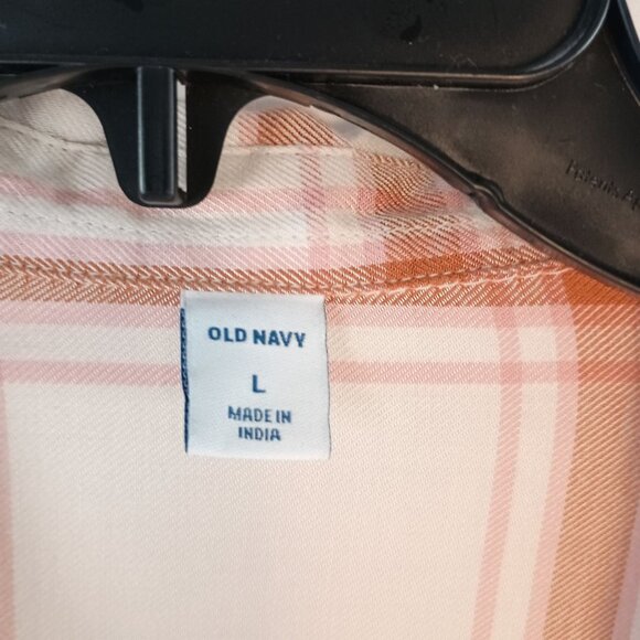Old Navy Plaid Popover Shirt Dress Women’s Size L NWT Soft Relaxed Fit - Picture 2 of 5